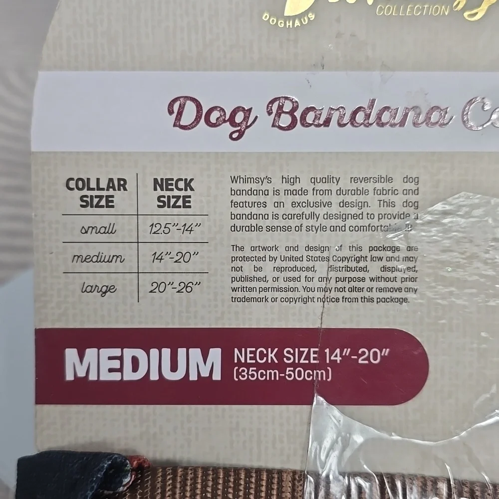 Dog Bandana Collar - Medium 
